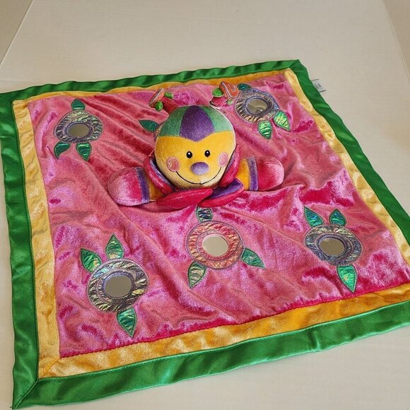 Gund Blush sensory plush lovey security blanket 58308 mirror rattle - Picture 4 of 7